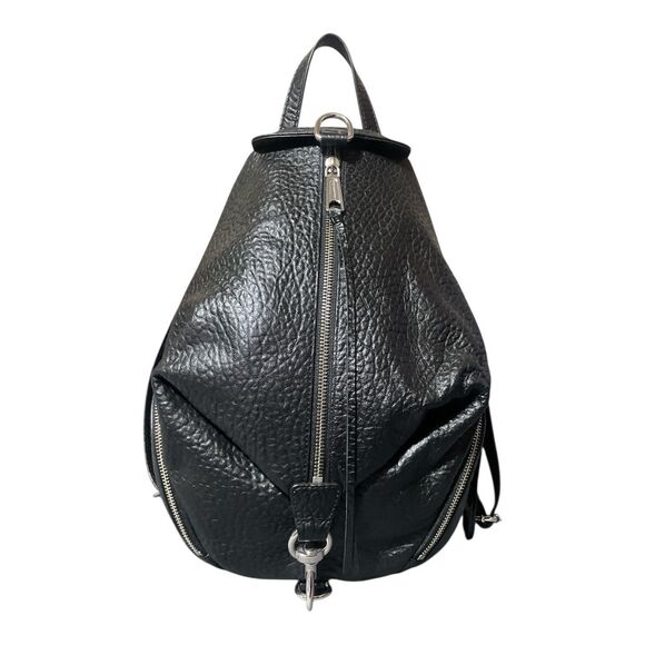 Rebecca Minkoff - Julian Silver Hardware Backpack Rebecca Minkoff Julian Backpack — Black Pebbled Leather  main image 4